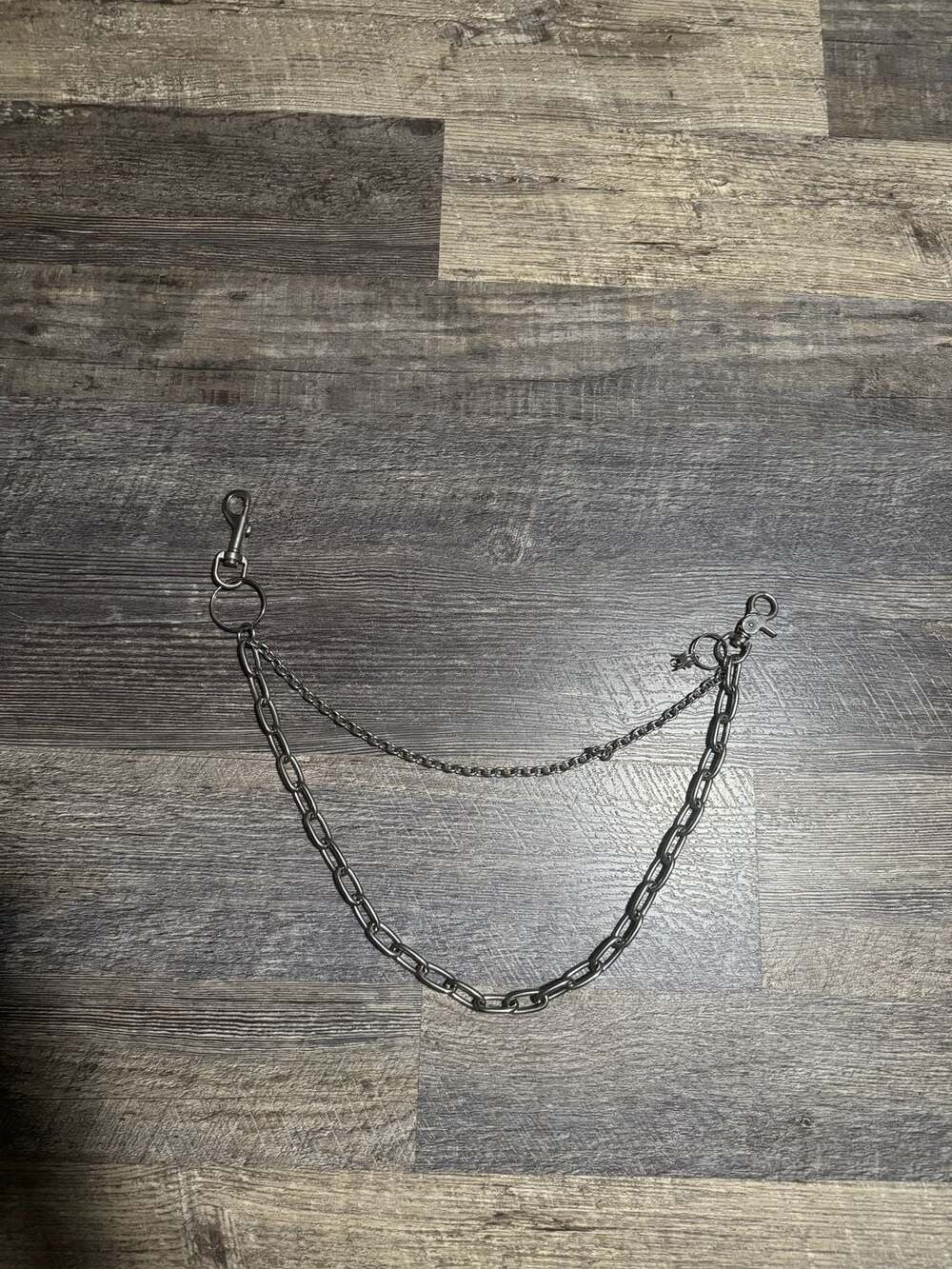 Punk Style Double Layer Metal Wallet Chain with Spider Charm